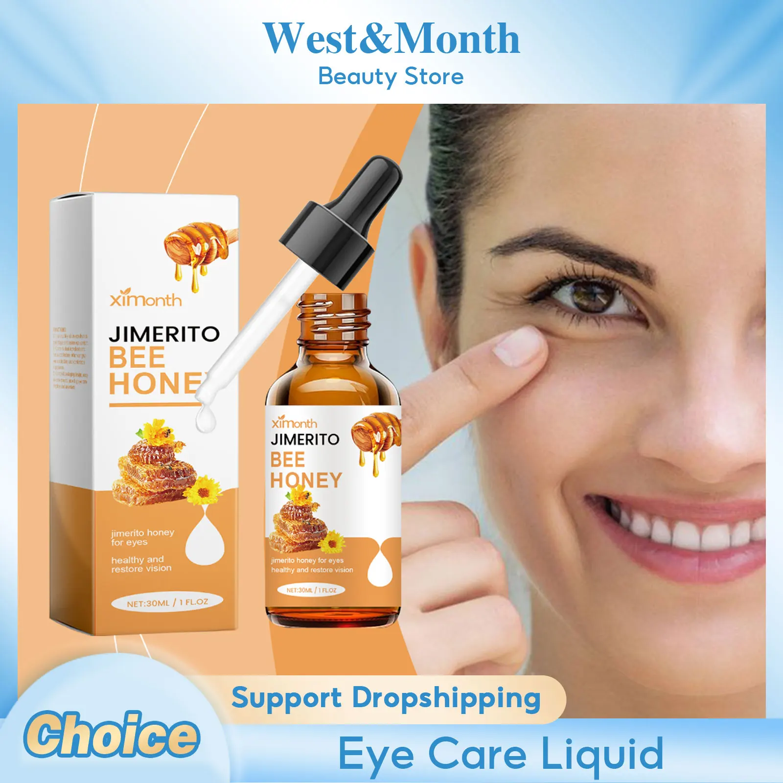 

Bee Honey Eye Drops Fatigue Dry Eyes Astigmatism Blurred Vision Reliever Refreshing Improve Eyesight Soothing Eye Care Products