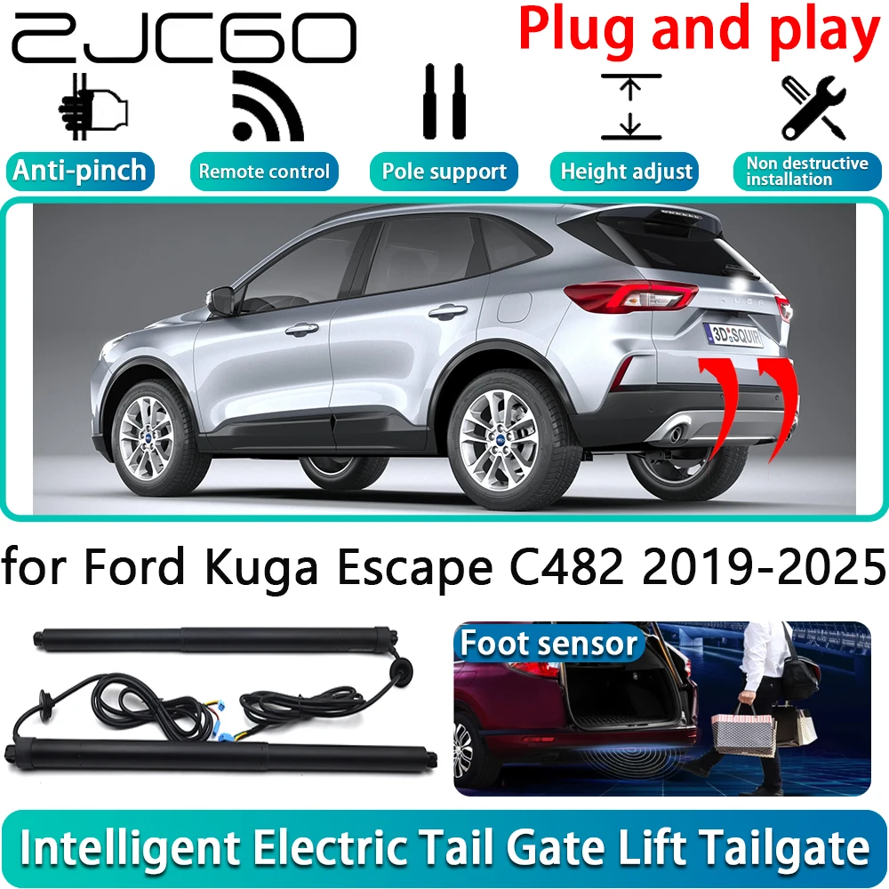 

ZJCGO for Ford Kuga Escape C482 2019-2025 Electric Powered Tailgate Power Liftgate Automatic Tailgate System With Foot Sensor