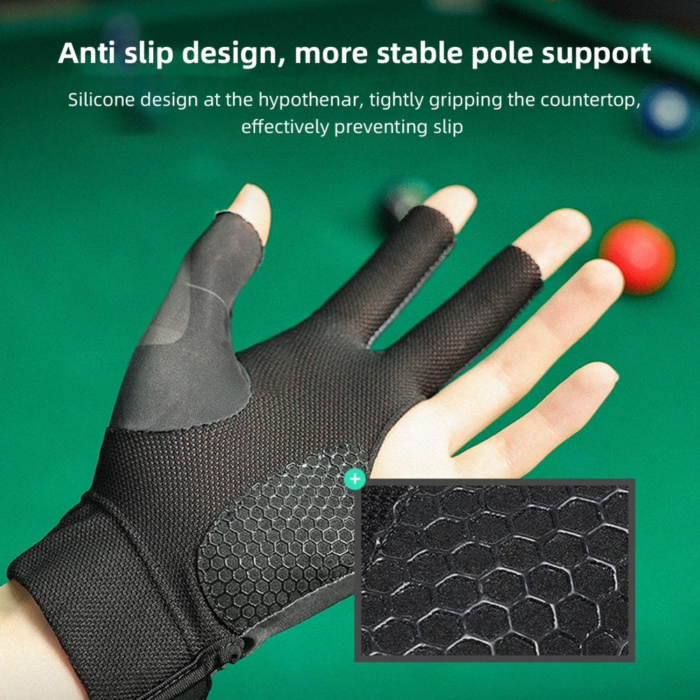 Professionele Snooker Biljart Handschoen Ademende Antislip Slijtvaste Split-Finger Biljart Training Handschoenen Accessoires