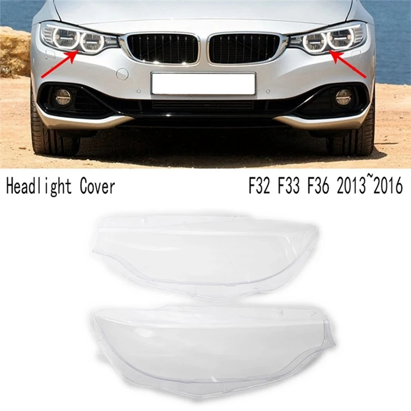 Car Headlight Lens Cover Headlamp Shell For BMW 4 Series M3 M4 F32 F33 F36 F80 425 428 430 440 2013-2017 Lampshade