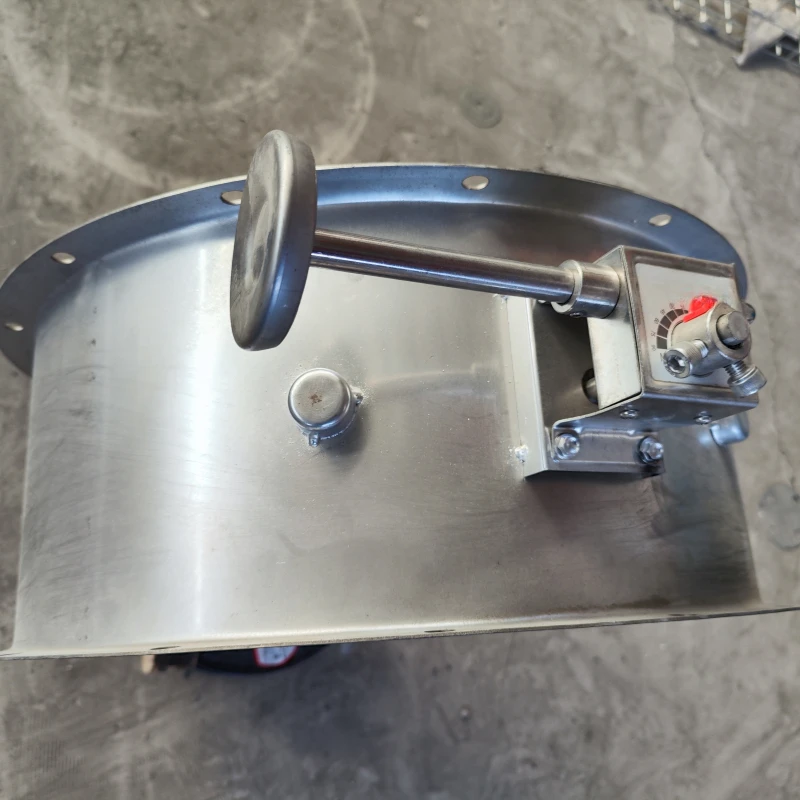 Air volume control valve made of stainless steel galvanized sheet material for connecting  ventilation duct to the Hvac system