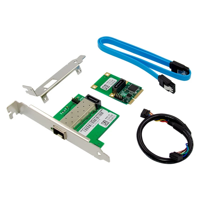 

WGI210AS Mini PCIE Network Card Gigabit Single Port SFP Server Network Card I210-F1 Industrial Grade Network Card