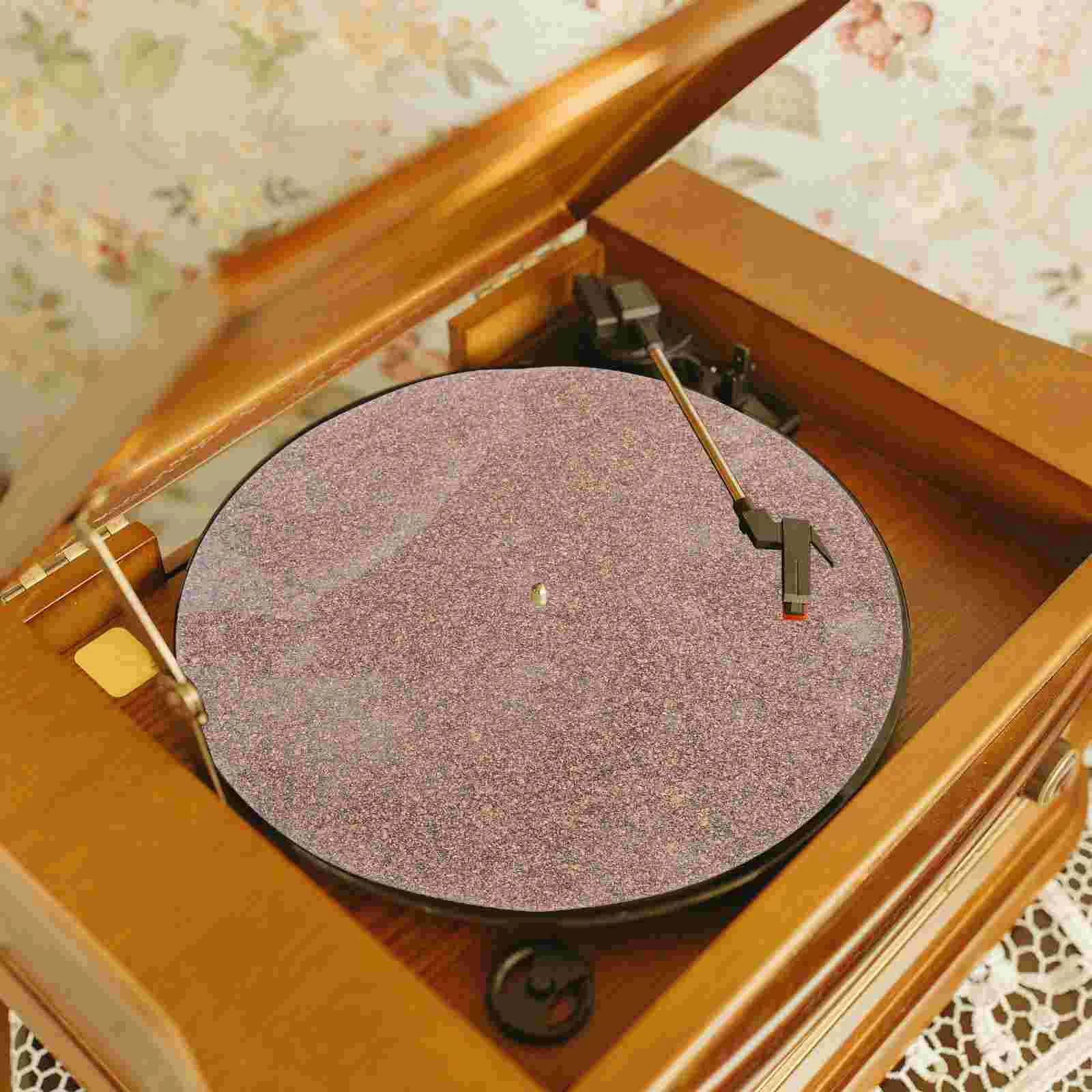 

Professional Cork Cushion Vinyl Record Mat Cork Protective Pad No Groove Record Pad Vinyl Record Pad Mat for Record
