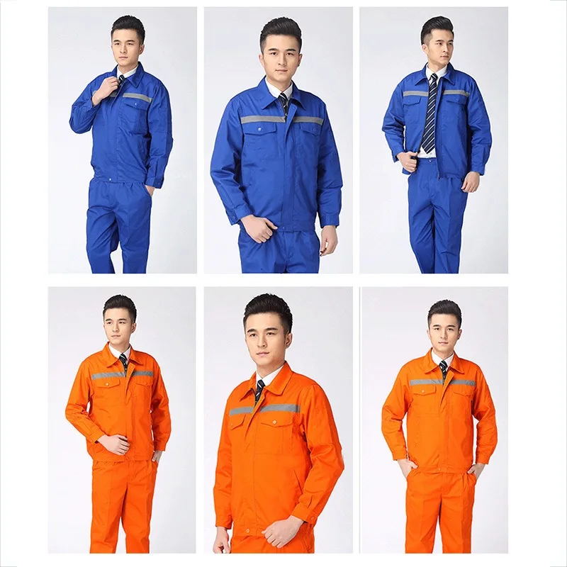 Spring and Autumn Long-sleeved Overalls Suit Men and Women\'s  Workshop Maintenance Steam Welding Suit Labor Insurance Clothing