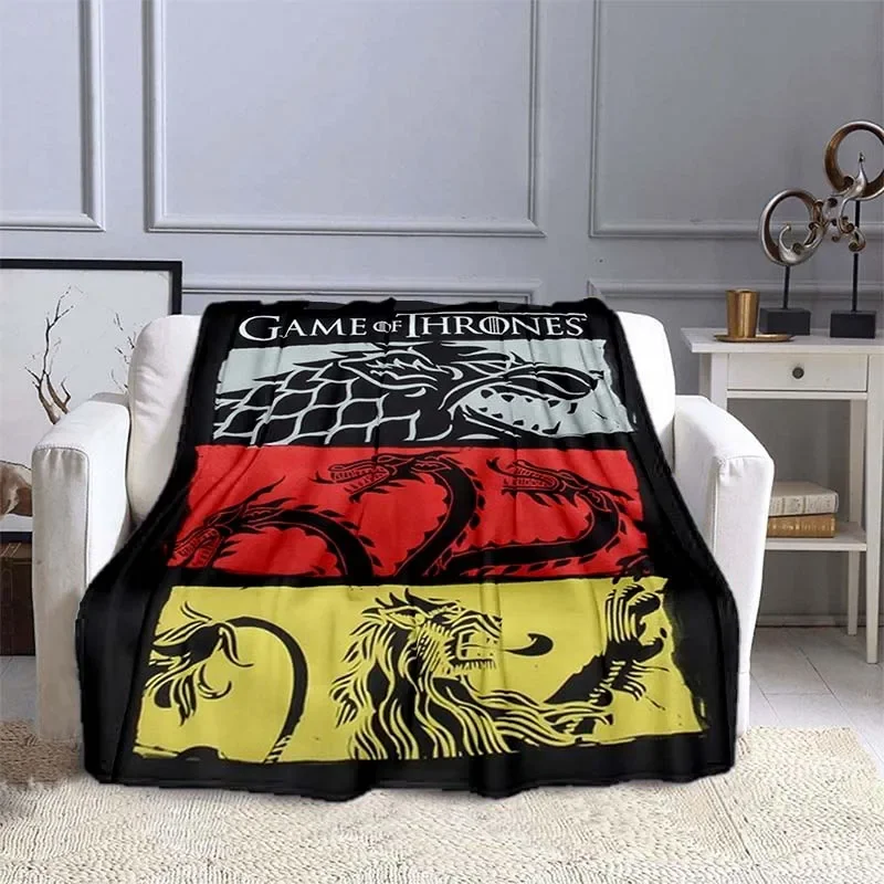 3D Game A Song of Ice and Fire Medieval Throne Power Gift Lunch Blanket Sofa Quilt Home Portable Travel Winter Warm Soft Blanket