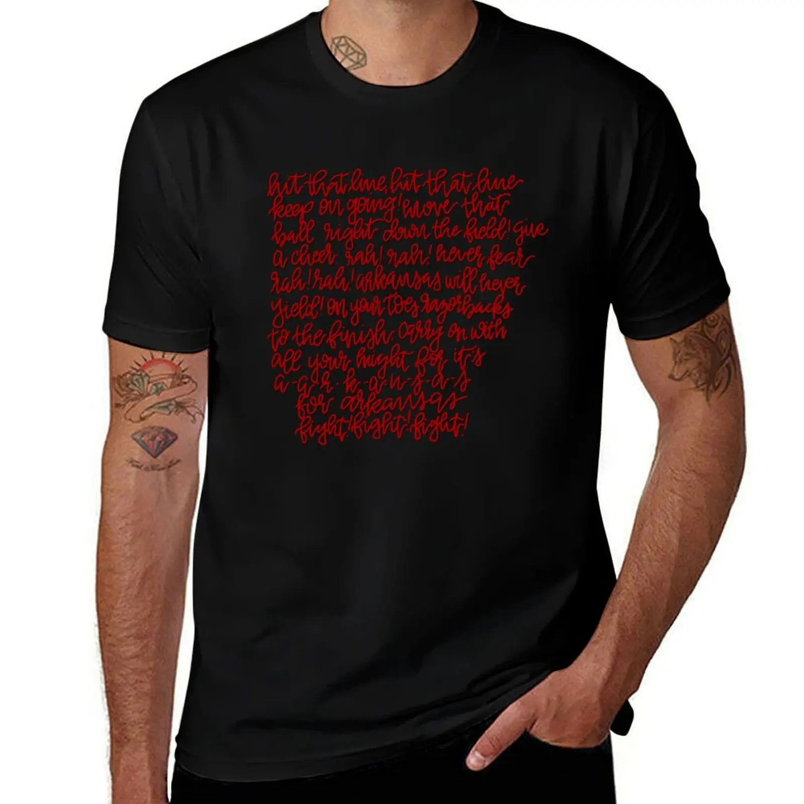 Arkansas Fight Song, WPS, Go Hogs, Arkansas Football, Arkansas Baseball, Basketball T-Shirt Big and Tall Casual T-Shirt
