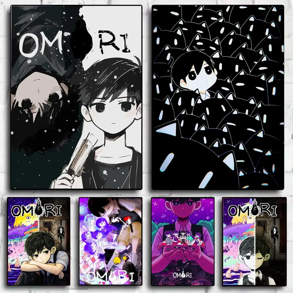 1PC Horror Game O-Omori Poster Modern Minimalist Wall Art Prints for Bedroom Living Room Aesthetic Contemporary Decor Gift