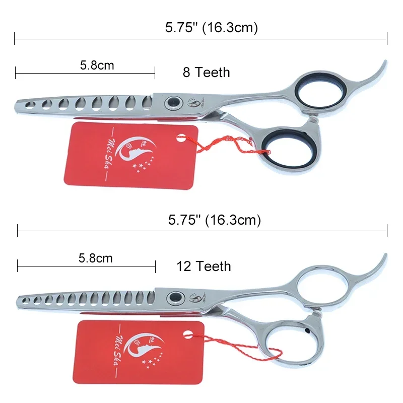 Meisha 5,75 Zoll Friseurschere, professionelle Ausführung, 8/12/14/18 Zähne, Ausdünnungsschere für Friseursalons, Styling-Schere, A0160A – Detail 18