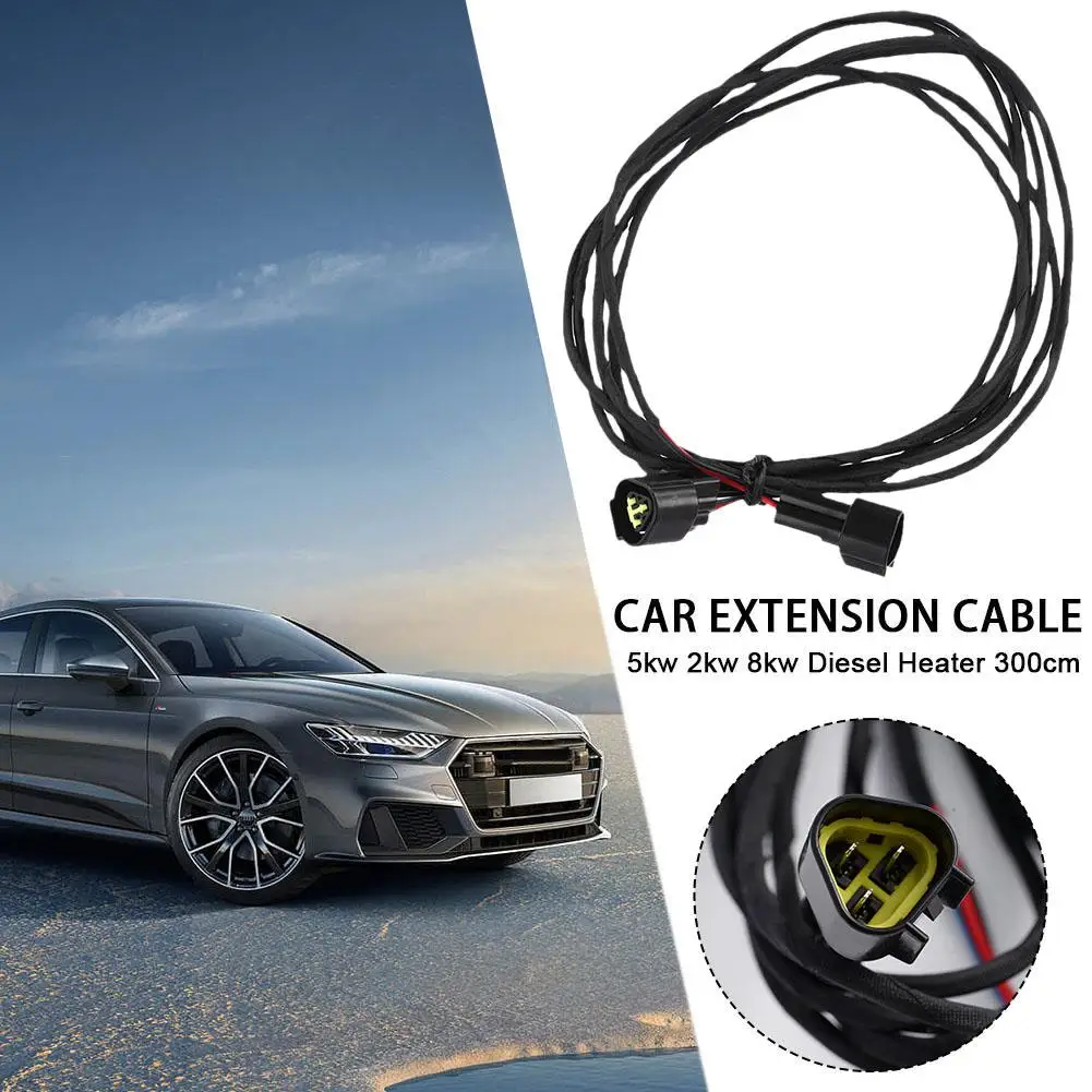 

3 метра, 12 В, дизельный обогреватель, удлинительный кабель для ЖК-экрана, автомобильный удлинительный кабель, 5 кВт, 8 кВт, длина дизельного двигателя, 2 кВт B5E0