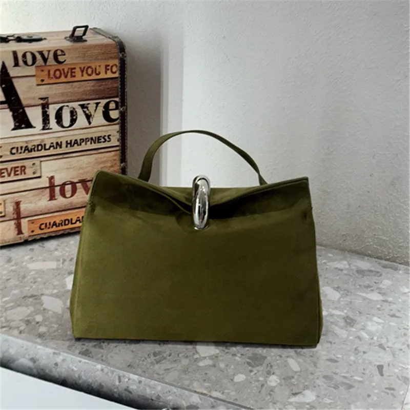 

Высококачественная матовая замшевая кожаная сумка через плечо, модная роскошная женская сумка для пригородных поездок, простая стильная двойная сумка на плечо