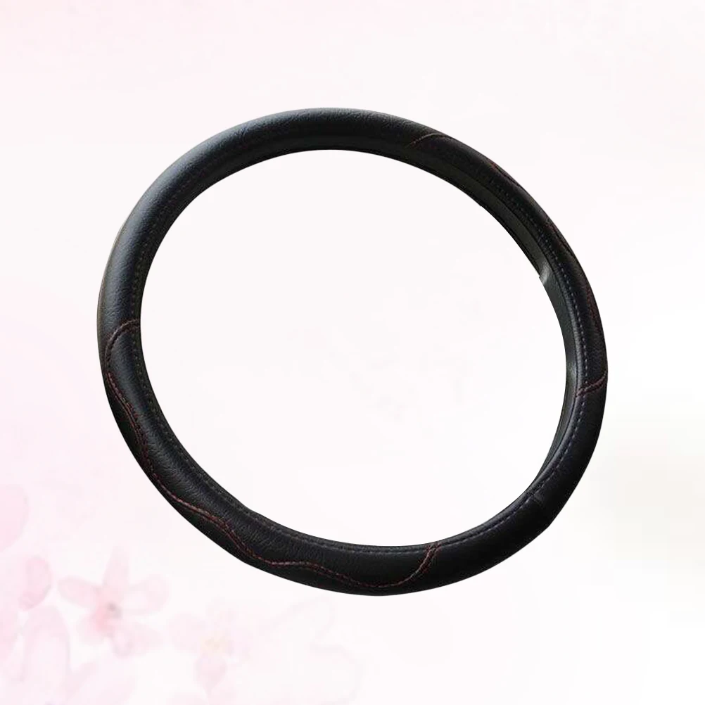 

Premium Steering Wheel Cover 37Cm Black Red Anti Slip Breathable Car Truck Wheel Protector Wrap Sleeve Accessory For Diy