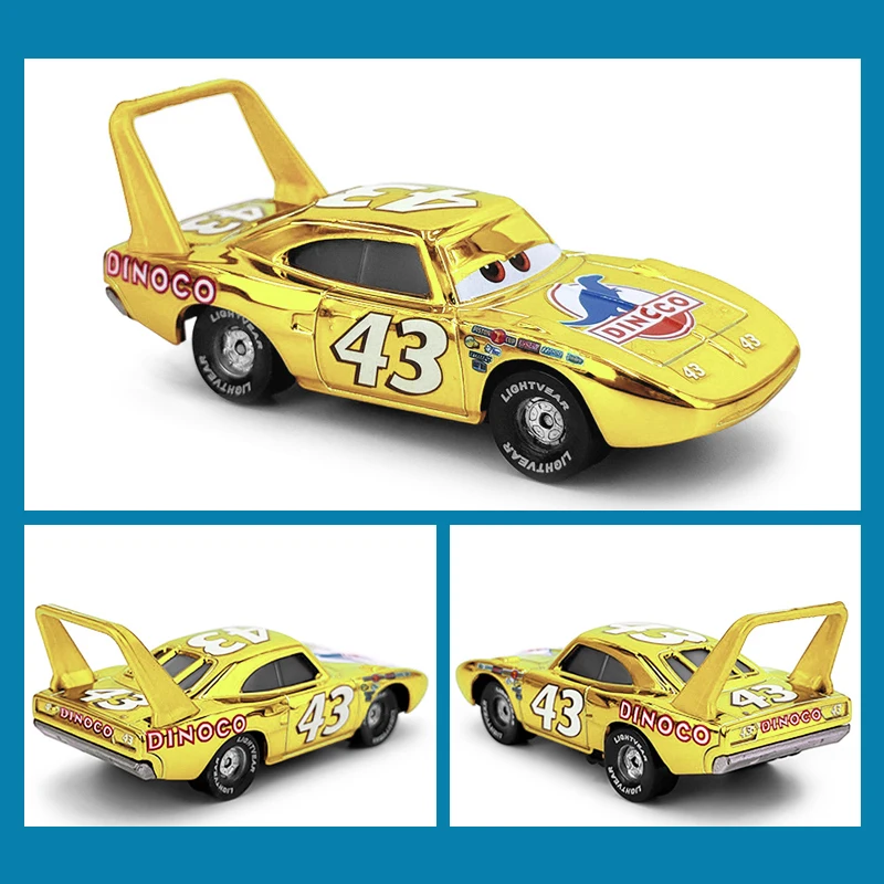 Cars Toy Car Electroplated Version Golden NO.43 Racer 