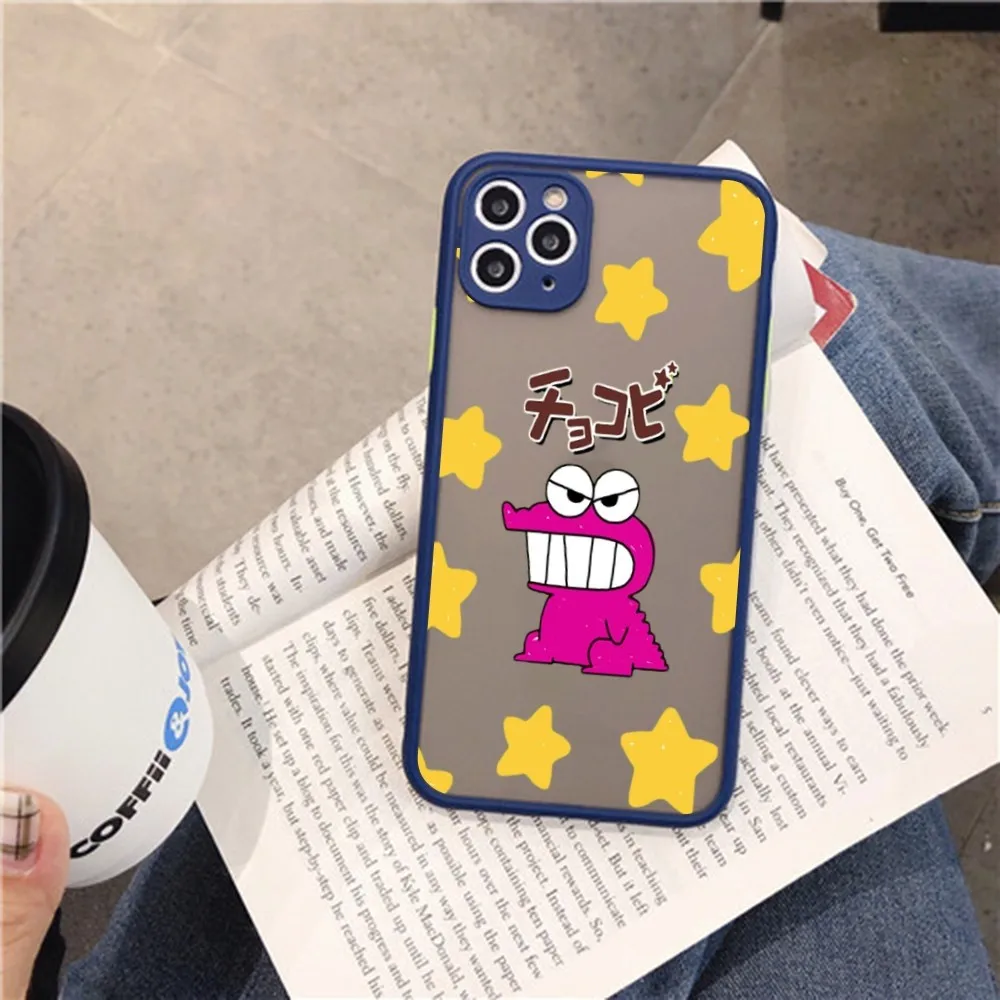 Cute-S-Shin-Boys-C-Chan-Anime-Crayon Phone Case for iPhone 14 11 12 13 Mini Pro Max 8 7 Plus X XR XS MAX Translucent Matte Cover