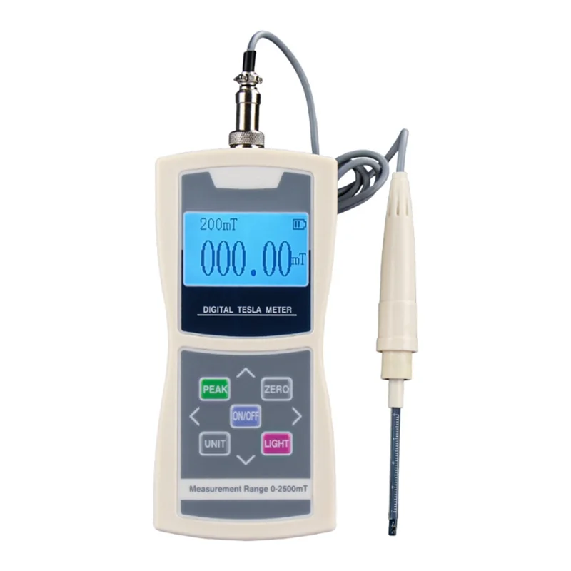

ABXF-Digital Tesla Meter Gaussmeter Permanent Magnet Gauss Handheld Magnetic Flux Standard Radial Hall Probe 1%/2%/5% Accuracy Z