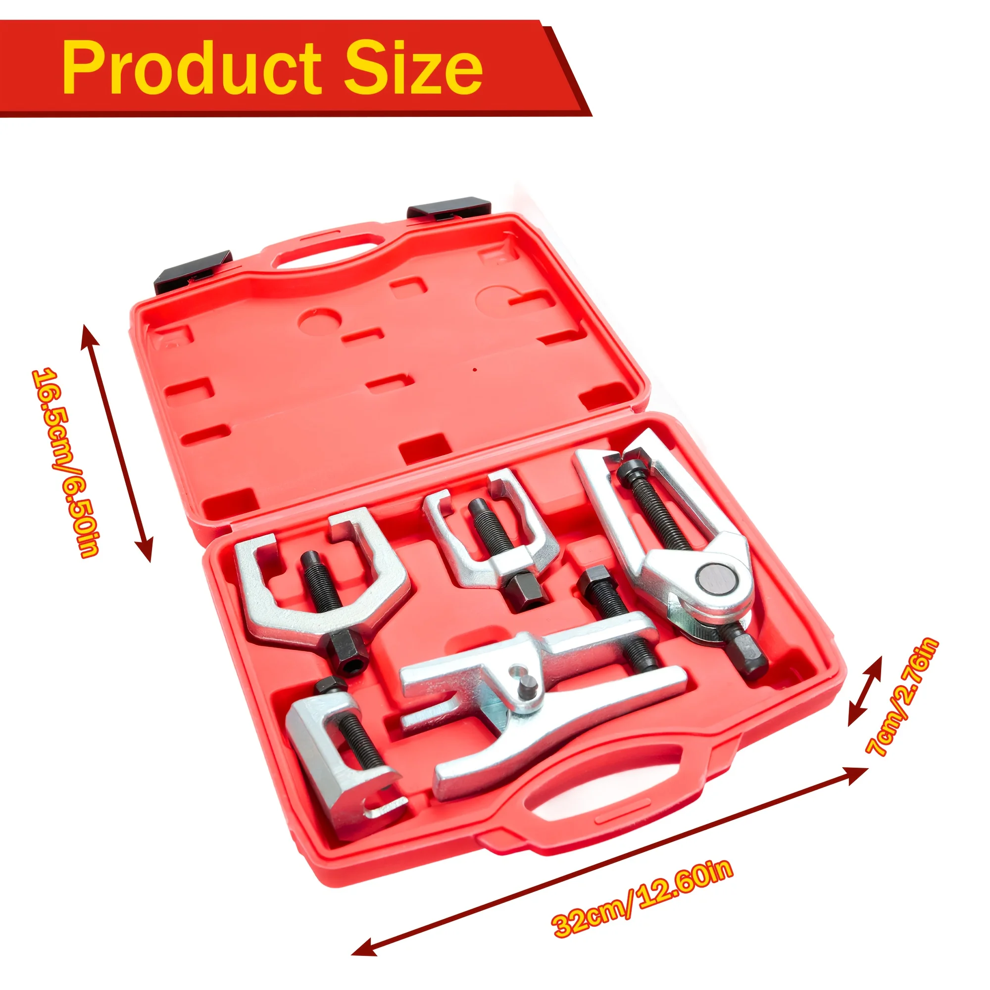 5pcs Ball Joint Separator Set Toolset Tierod/Pitman Arm Remover Tool Forged Chrome Steel Non-Marring Design Truck/SUV/Car Repair, Men Gifts