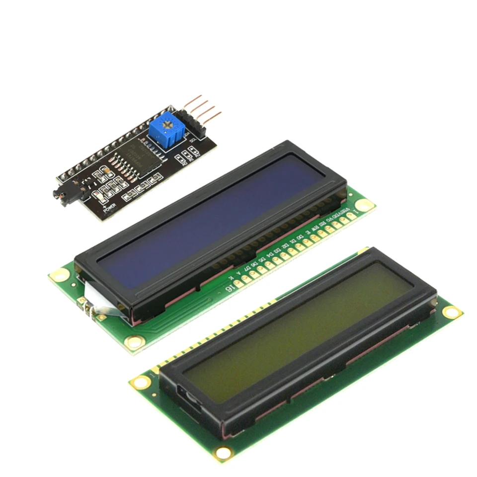 LCD1602 1602 Modulo LCD Blu/Giallo Verde Schermo 16x2 Caratteri Display LCD PCF8574T PCF8574 IIC I2C Interfaccia 5V Per Arduino