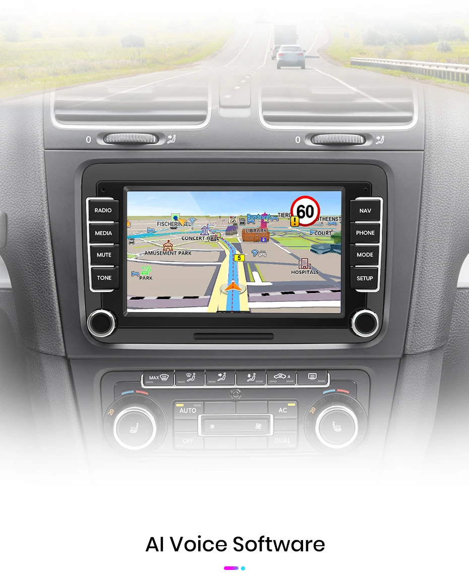 Junsun 7 "Wireless Carplay Android Auto Auto Radio für VW Passat B6 B7 T5 Tiguan Touran GOLF 6 POLO Stereo GPS Multimedia Player – Detail 27
