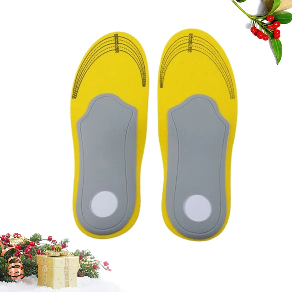 

1 Pair Arch Support For Flat Feet Orthotic Insoles Foot Alignment Shock Absorbing Anti Slip Sweat Absorbent Breathable Height