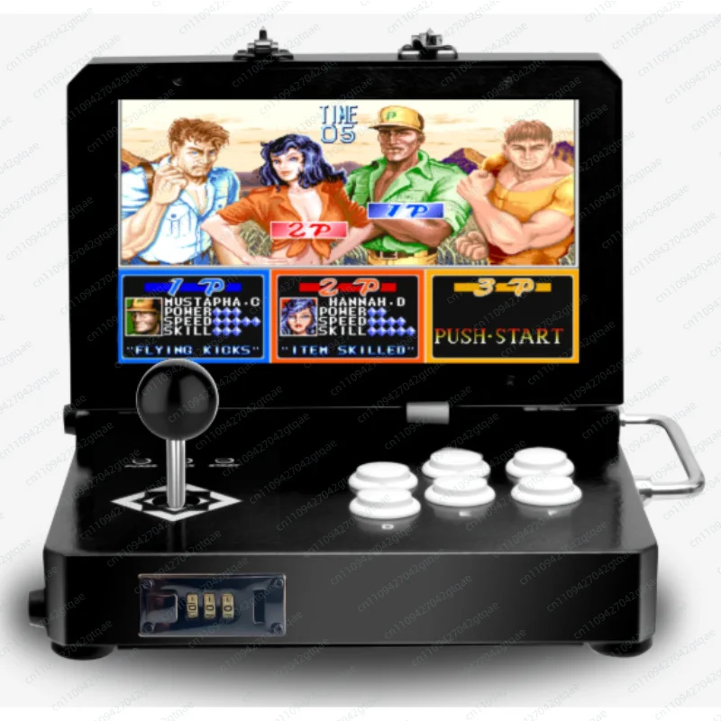 Portable Folding Arcade Game Console Dual Screen Joystick All in One Machine for Home Entertainment Gaming