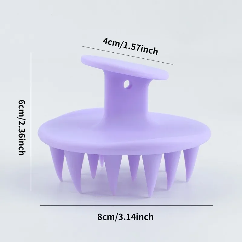 Silicone Shampoo Scalp Massage Brush, Shower Hair Wash Comb, SPA Bath Brush, Salon Accessory for Hair Washing & Coloring