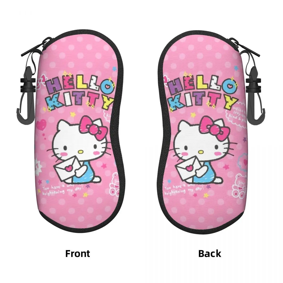 Sanrio Hello Kitty Kawaii Cartoon Glasses Case Zipper Sunglasses Case Trend Daily Glasses Box Male Female Eyewear Bag