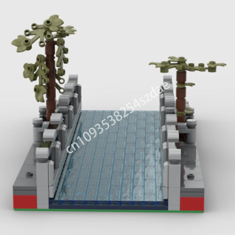 

384 шт. MOC MILS Canal, прямая линия, модульные здания, строительные блоки, идея кирпича, пластиковая рождественская игрушка, подарок для творчества