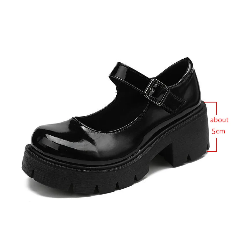 Lolita Schuhe Frauen Japanischen Stil Vintage Weichen Schwester Mädchen High Heels Wasserdichte Plattform College Student Cosplay Kostüm Schuhe