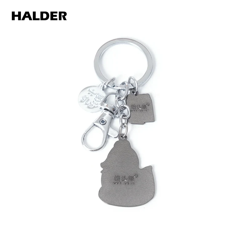 HALDER Confucius Shrine Confucianism Enamel Confucian Pendent Key Chain Car Bag Keyring Charm Confucian Keychain Fashion Jewelry