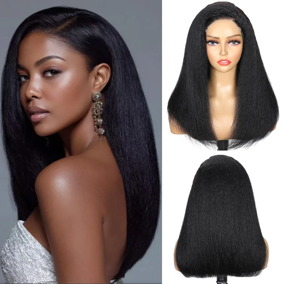 100-human-hair-bob-yaki-straight-glueless-hd-lace-closure-wigs-4c-precut-kinky-straight-5x5-lace-wig-with-drawstring-preplucked