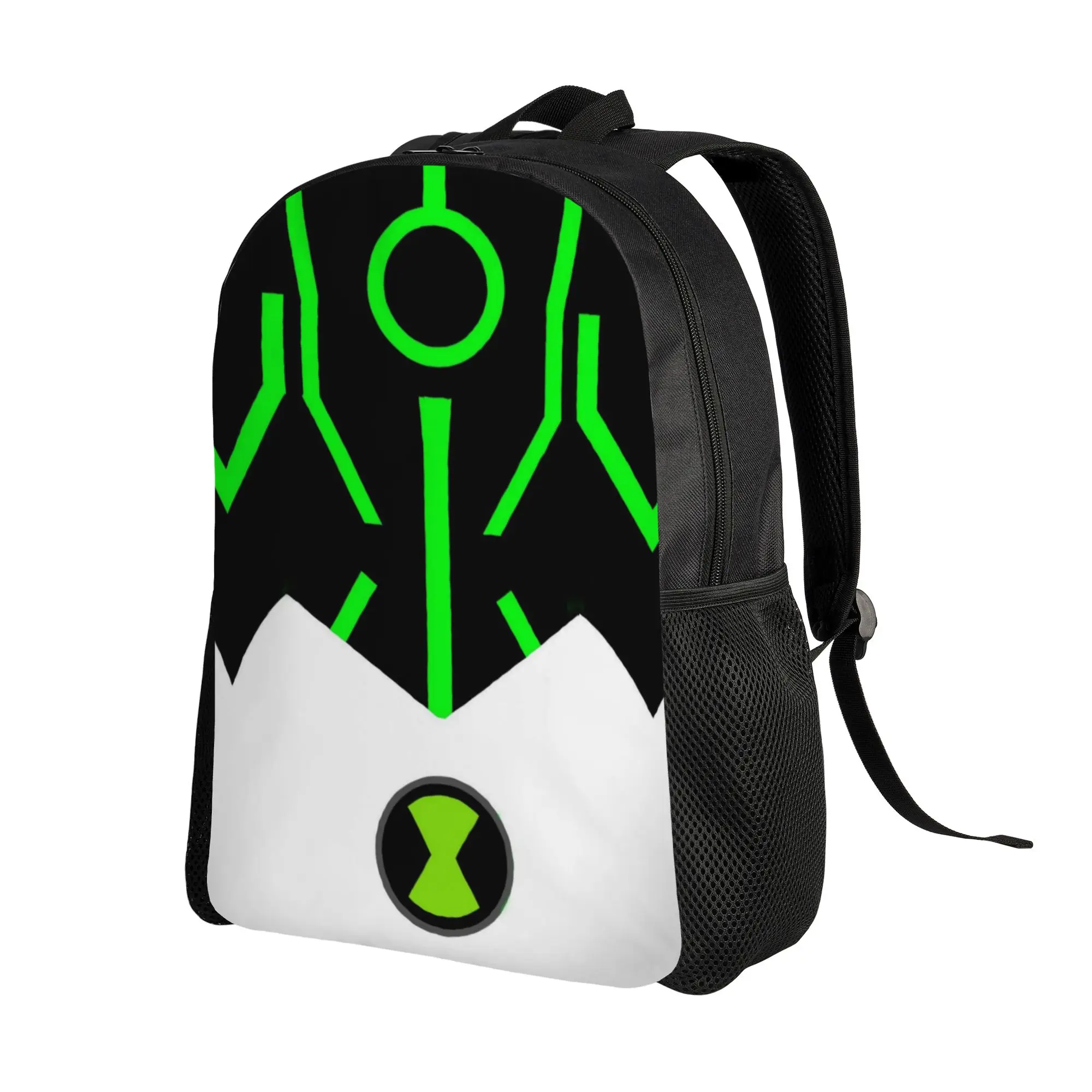Back to school season Portable Ben10 Omnitrix Symbol Line Art Daypack  Ladies Backpack