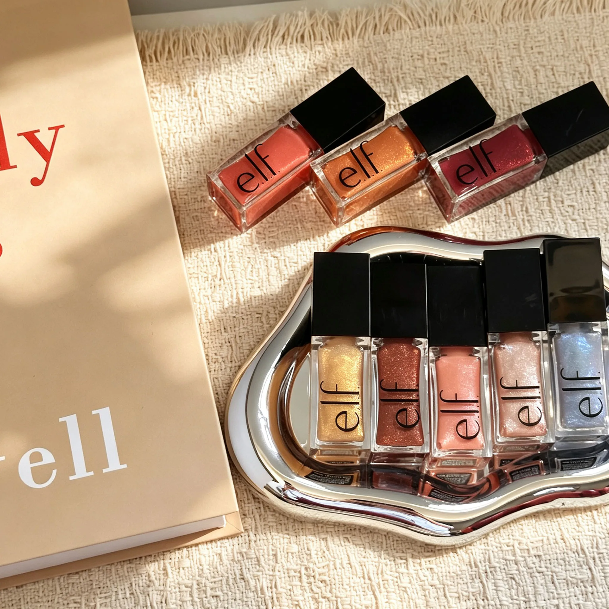 Beauty Makeup E.l.f Moisturize Lip Balm Duo Glow Reviver Lip Oil Glimmer Camo Liquid Blush Hydrated Radiant Rich Color Rendering