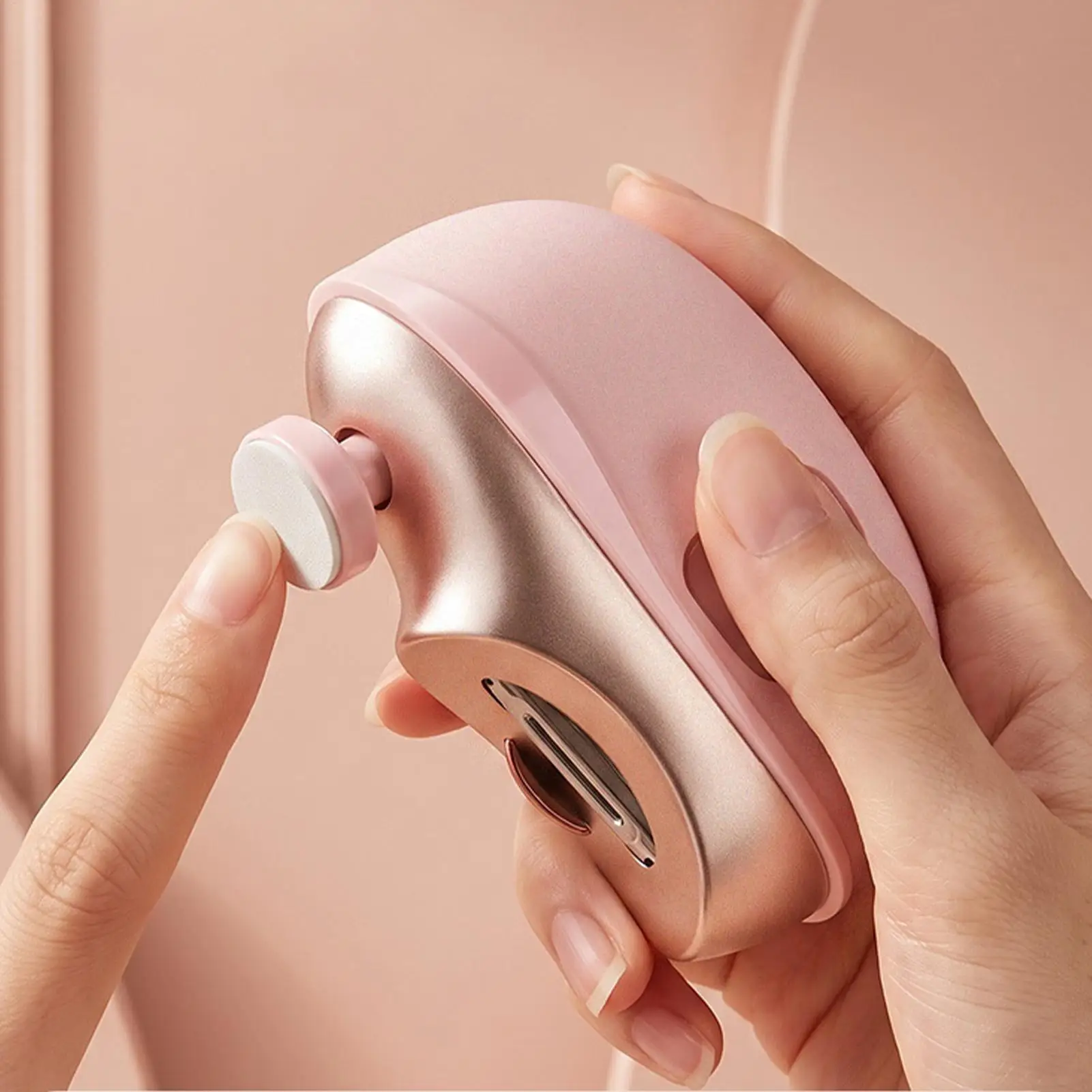 Automatic Nail Clipper LED Lighted Manicure Tool with Replacement Bits Nail Drill Machine Kit for Women Girls Teens Adults