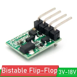 KDA6 Single button Switch Bistable Flip-Flop Latch Switch Circuit Module Power-off Memory DC 3V-18V 5V 6V 9V 18V