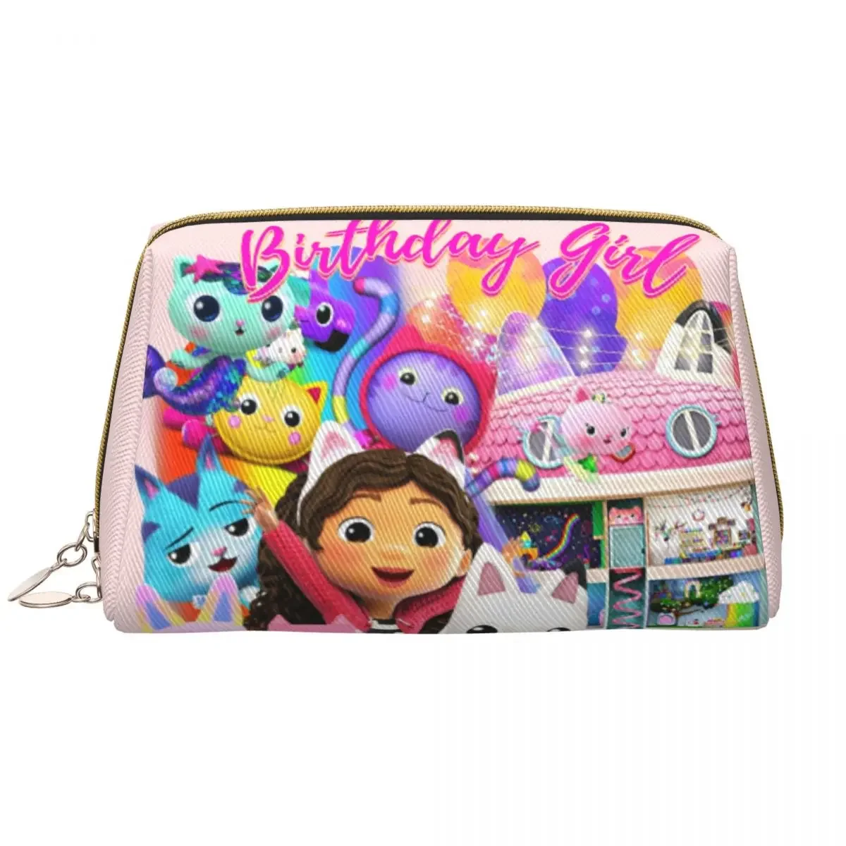 Travel Cartoon Anime Tv Gabbys Dollhouse Toiletry Bag Kawaii Makeup Cosmetic Organizer Women Beauty Storage Dopp Kit Box