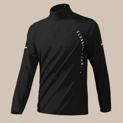 Half-zip Training Clothes Men Long-sleeved Quick-drying Cycling Sports Track Field Sports T-shirt Tops Running Fitness Clothes