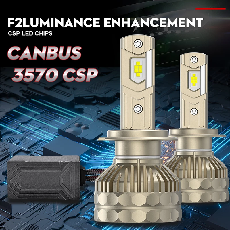 Dualvision H7 LED Headlight Bulbs Canbus High Power H4 H1 H8 H9 H11 HB4 HB3 9005 9006 Fog Light 5570 CSP 6000K Auto Lamp 12V