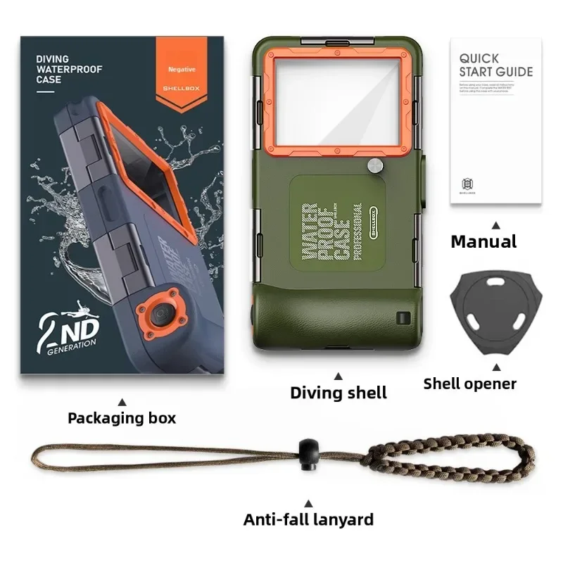

Universal Waterproof Phone Case for IPhone for Samsung Series Support Wireless Charging Professional Snorkeling Phone Case