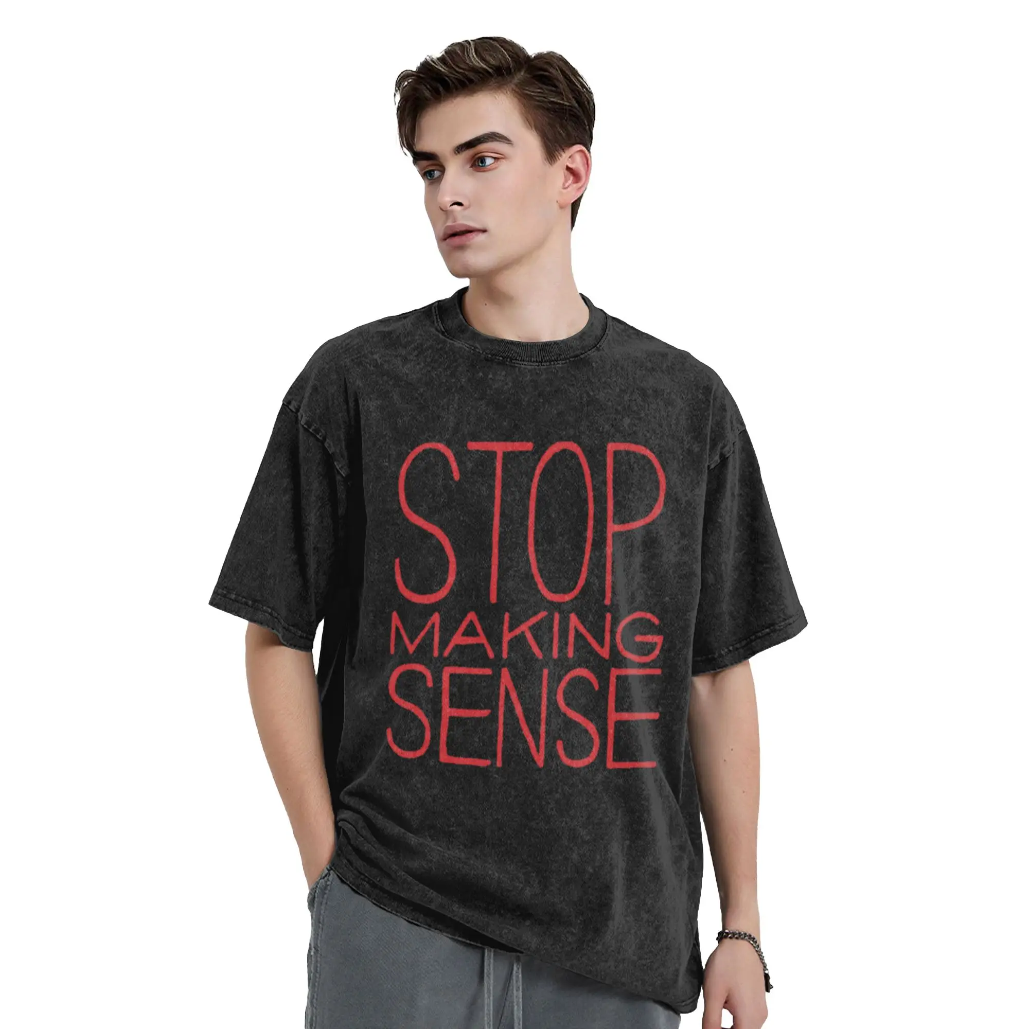 Stop Making Sense  Classic Chic A Vintage Oversized Cotton Unisex T-Shirts