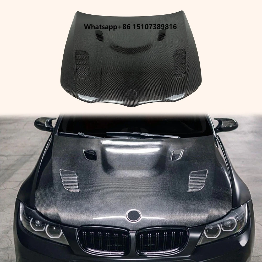 For  3 Series E90 2009-12 Sedan Carbon V Style Front Vented Cooling Hood
