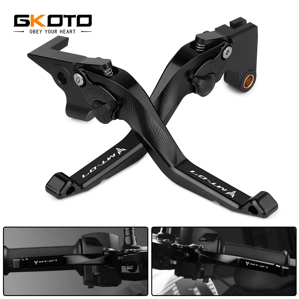 Motorcycle Accessories CNC Short Brake Clutch Levers Ajustable  For YAMAHA MT07 2014-2023 MT-07 2021 MT 07 2022