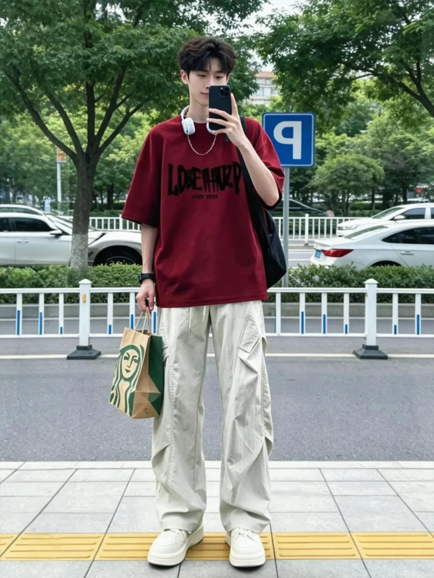 quick-dry-casual-workwear-pants-set-for-men-summer-thin-straight-leg-short-sleeve-outfit-complete-set-lightweight-breathable