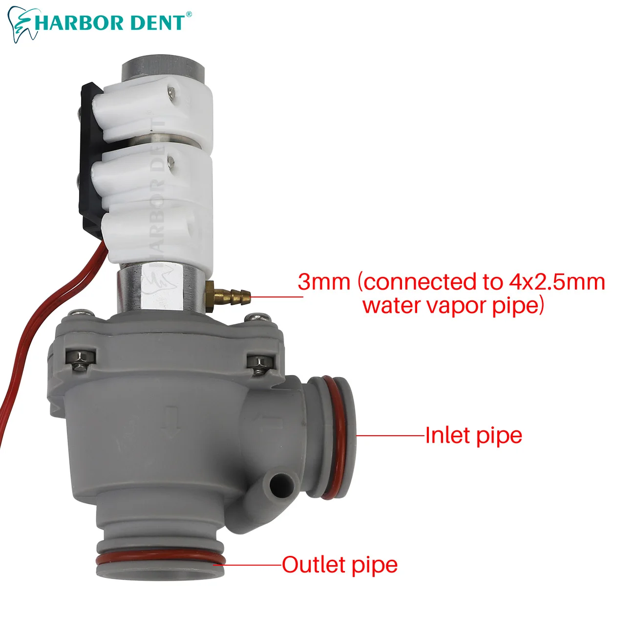 Dental Negative Pressure Pump Pneumatic Position Selector Valve Dentistry Chair Suction System Accessories Type L