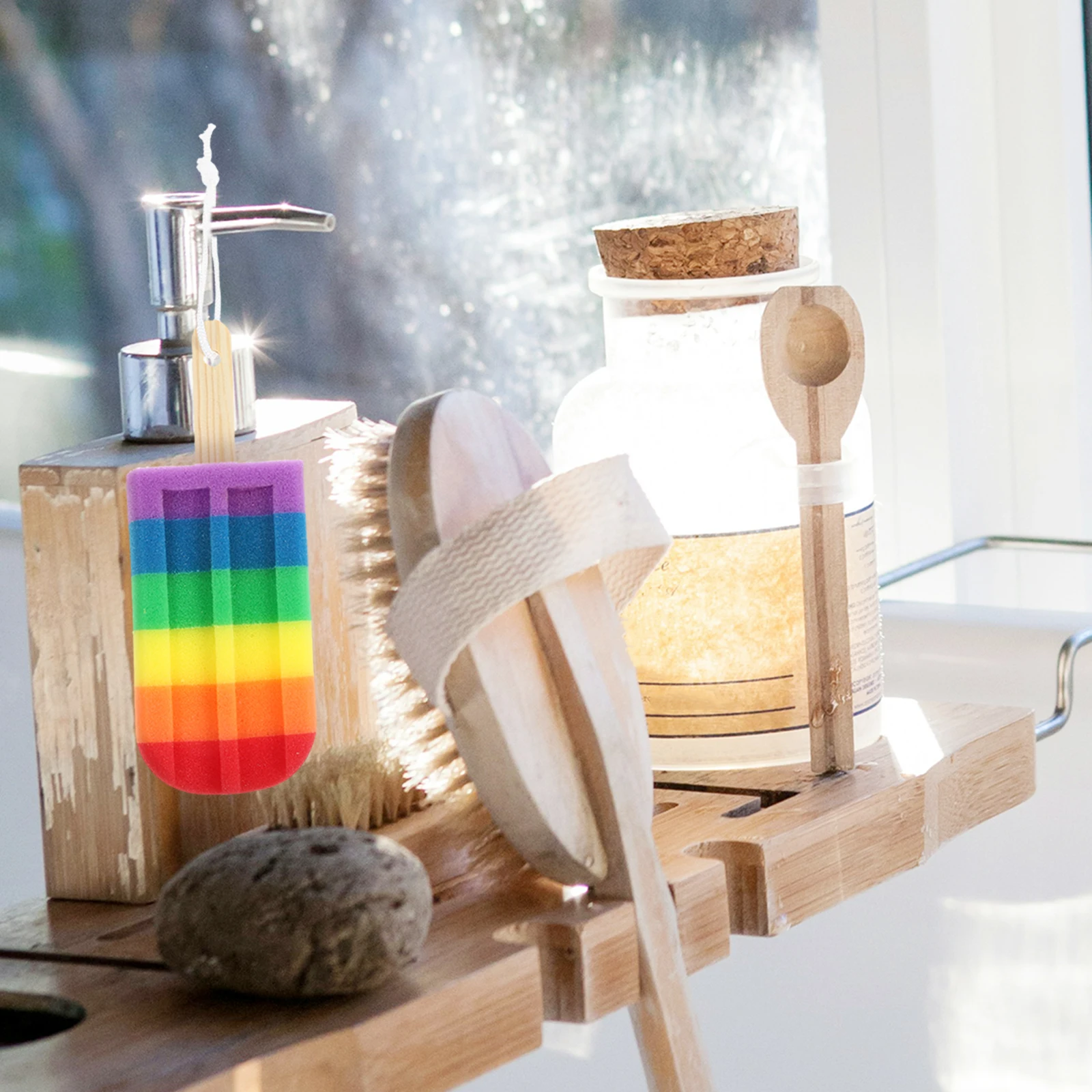 

Colorful Bath Shower Cleaning Orange Yellow High Density Body Scrubber Kids Bath Sponge Exfoliating Shower Body Wash Sponge