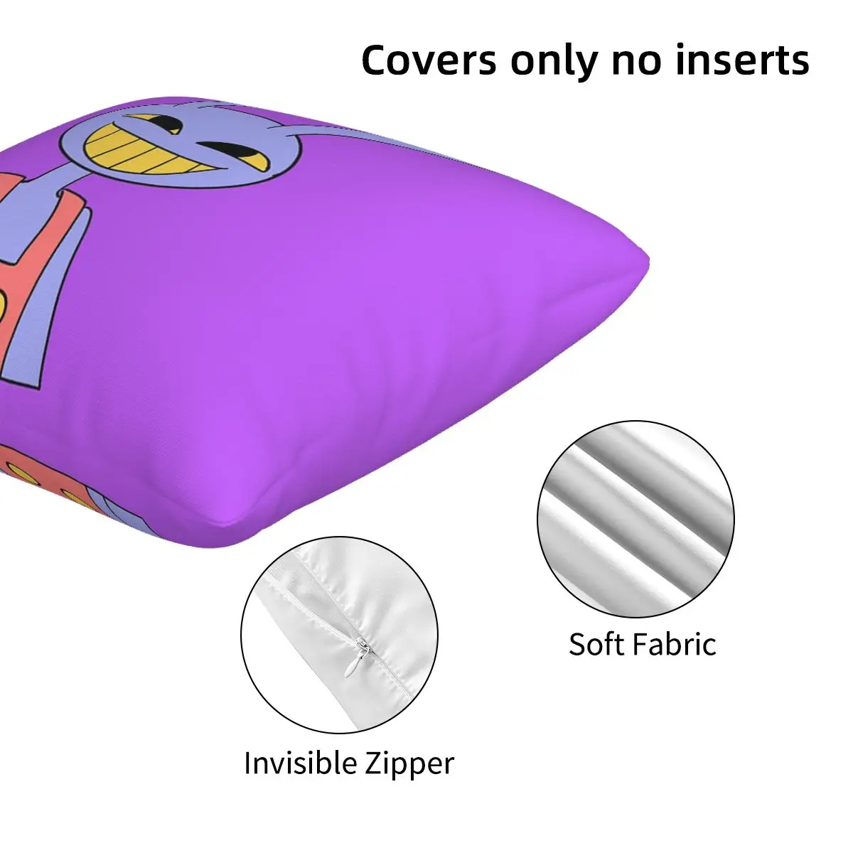Jax - السيرك الرقمي المذهل 2 قطعة غطاء وسادة مربع غطاء وسادة ديكور مريح رمي وسادة لغرفة المعيشة المنزلية