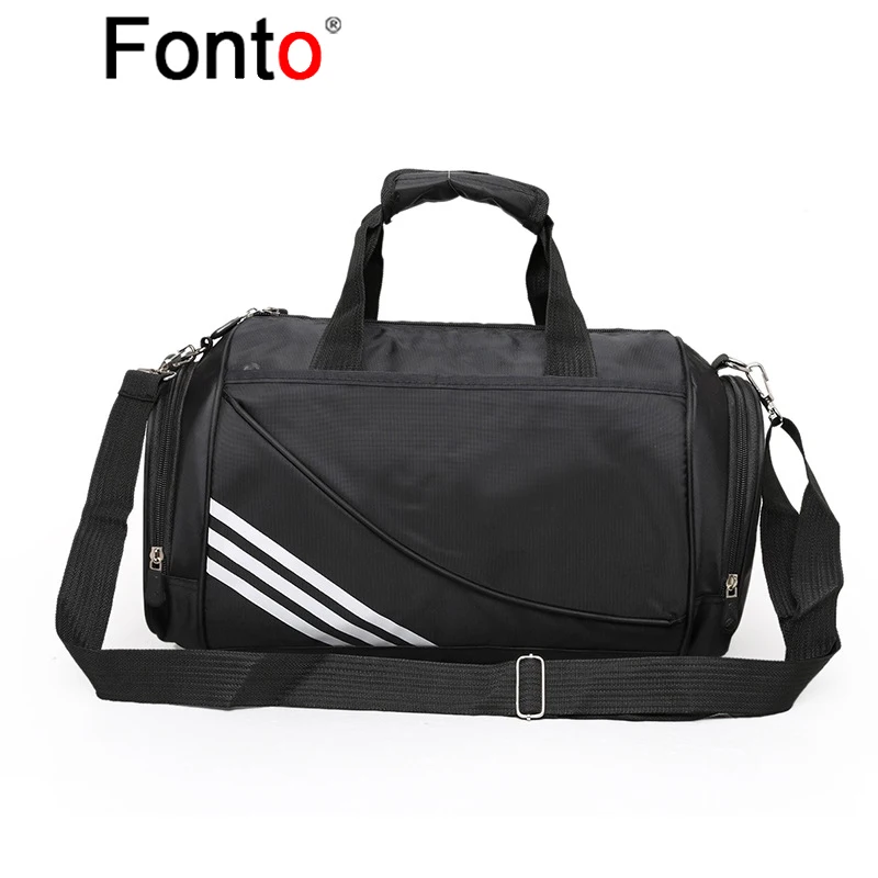 Fonto One-shoulder Tote Fitness Bag Travel Bag Sports Bag Large Luggage Bag Tour Cylinder Bag