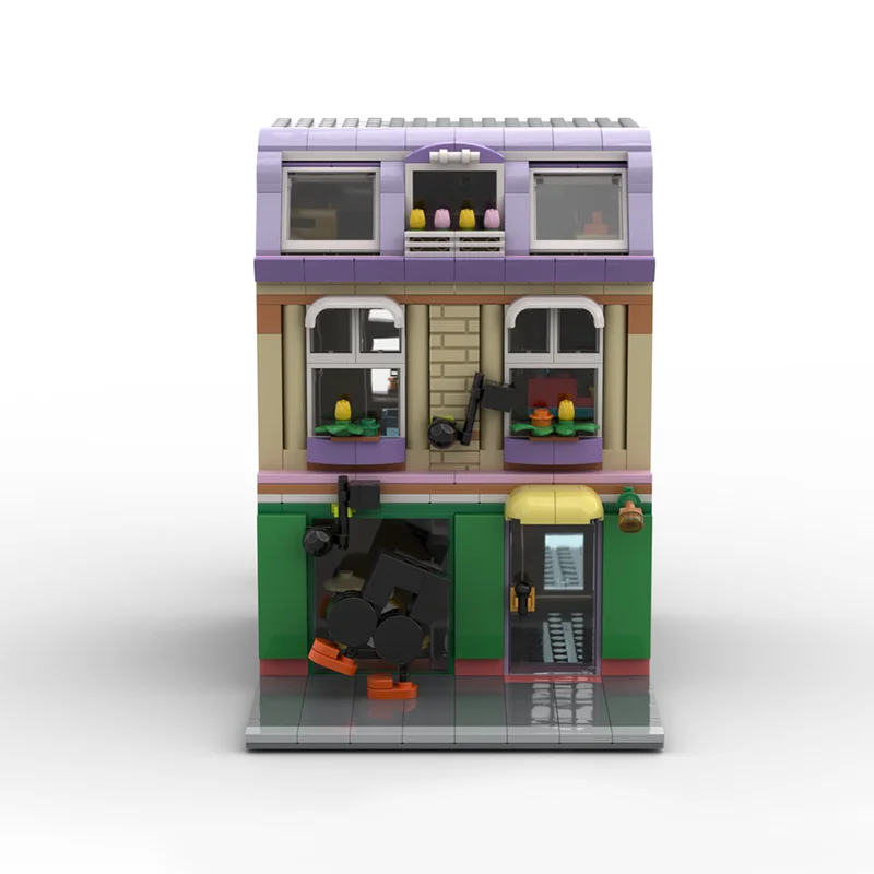 644 pz MOC Modulare Paesaggio Stradale Harmony Casa Modifica Set Modello Building block Architettura Regali Di Natale Giocattoli Per Bambini Mattoni