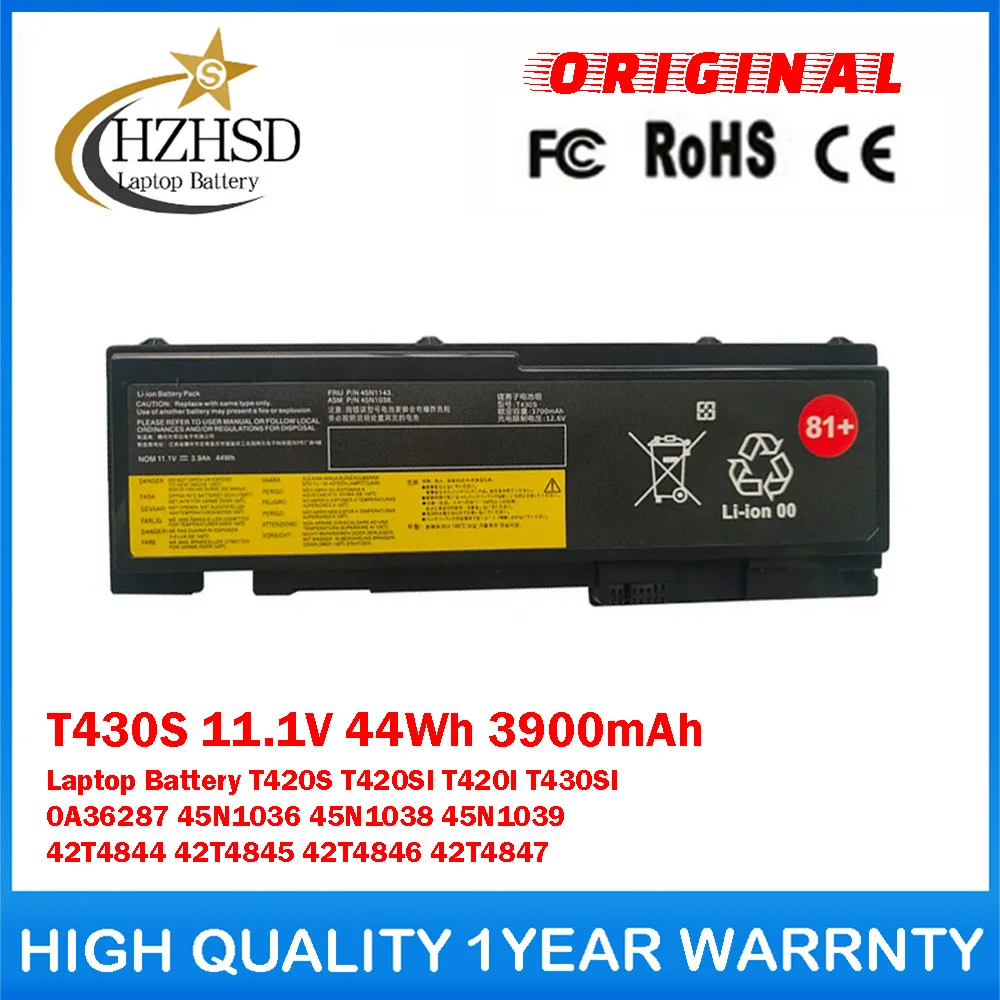 T430S 81+ 11.1V 44Wh 3900mAh Genuine Original Laptop Battery For Lenovo T420S T420SI T420I T430SI 0A36287 45N1036/38/39 42T4844