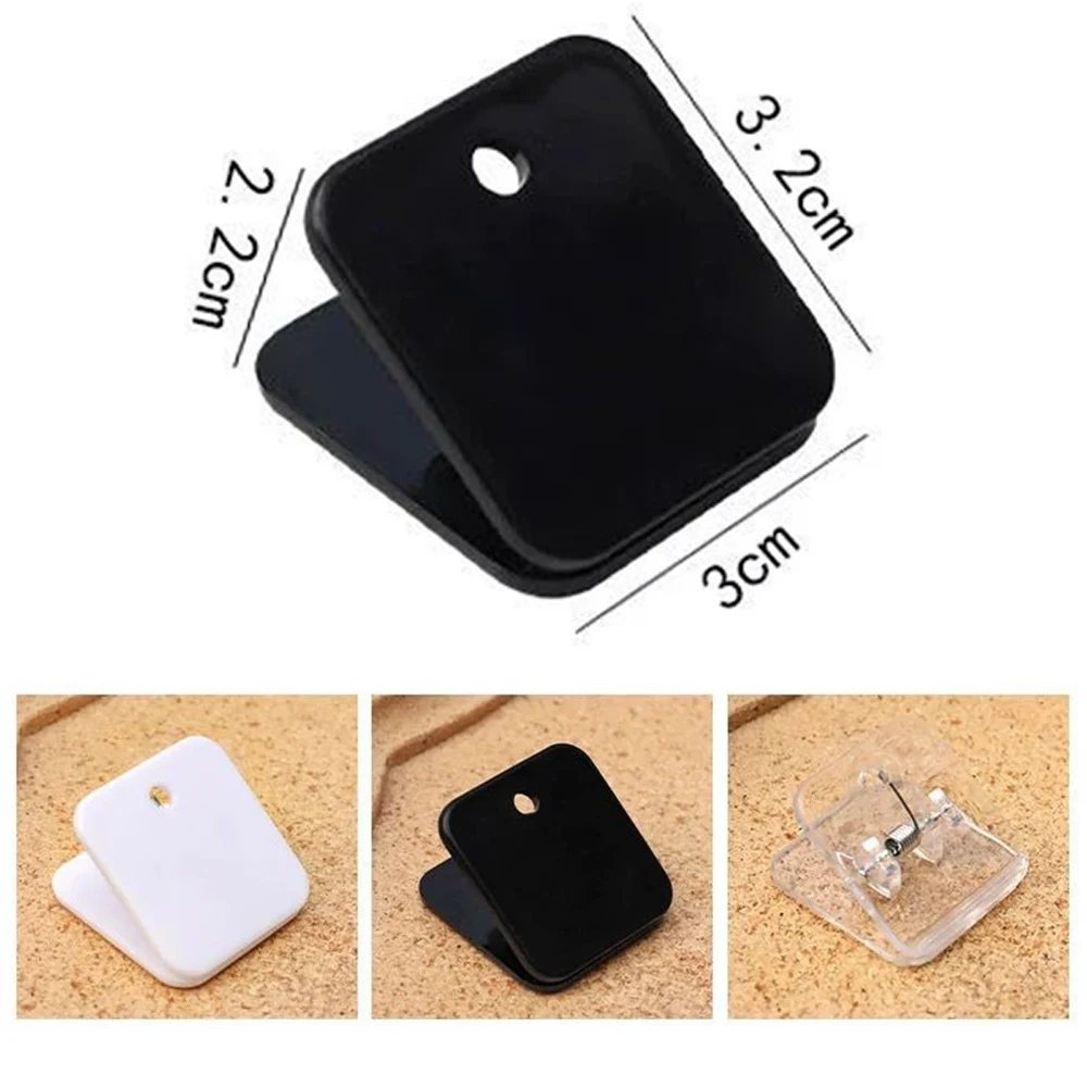 

10 PCS Paper Clips Student Office Stationery Highly Elastic Plastic Reusable Photocard Card Holder Desk Organizers Accessories
