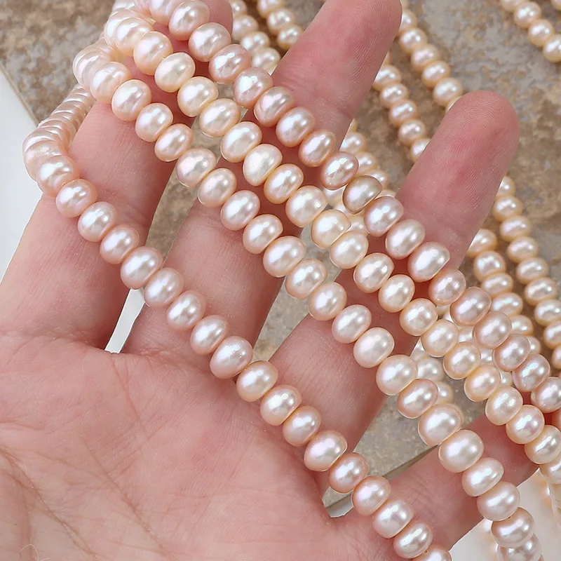 

High-quality 6-7mm Bread-shaped Natural Freshwater Pearl Semi-finished Beads for Jewelry Making DIY Necklace Bracelet Accessory