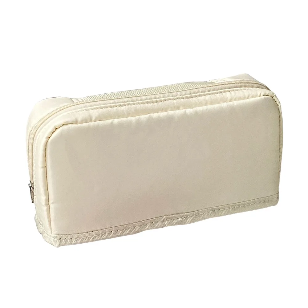 

Handheld Square Pen Bag Solid Color Black White Stationery Bag Large Capacity Pencil Case Gift